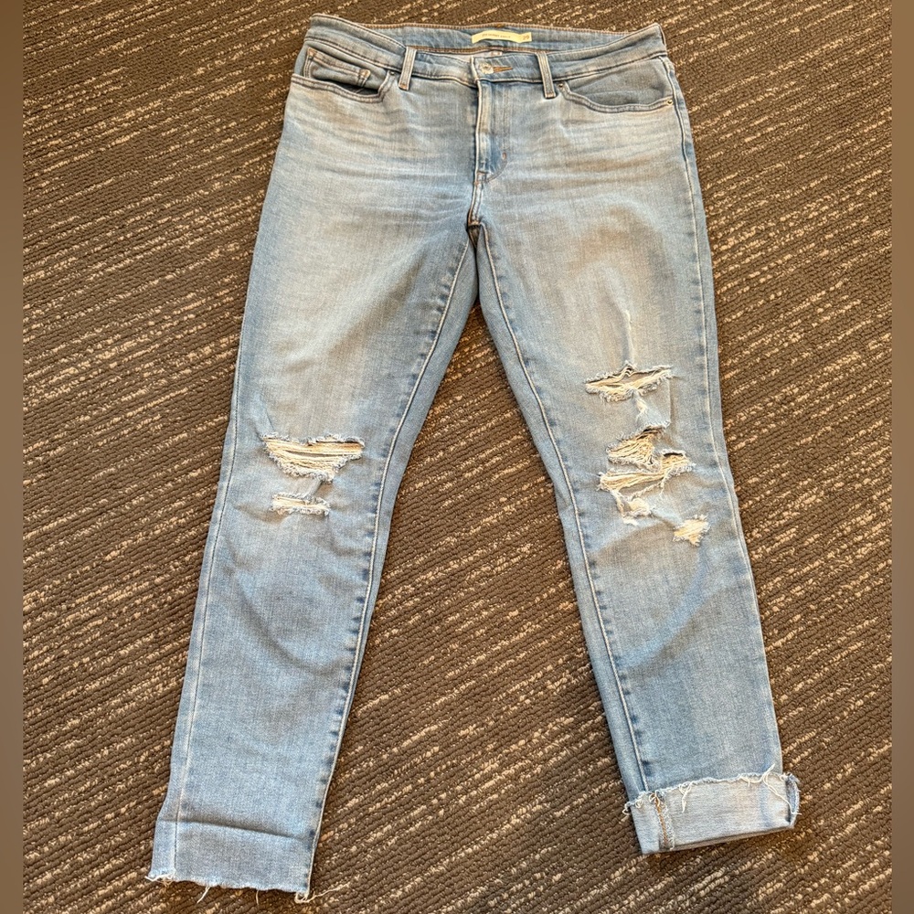 LEVI’S 711 Skinny Blue Stretch Jeans